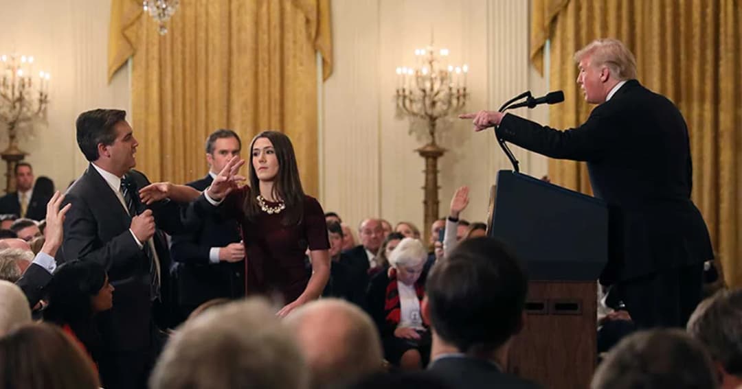 นักข่าว CNN ถูกสั่งห้ามเข้าทำเนียบขาว หลังวิวาทะเดือดกับ ปธน.ทรัมป์