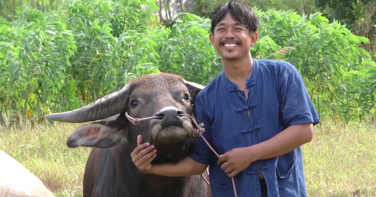 เปิดใจ ‘เกษตรกรหนุ่ม’ เซลฟี่กับควายเพื่อนซี้ ทำให้ยิ้มได้ทุกวัน