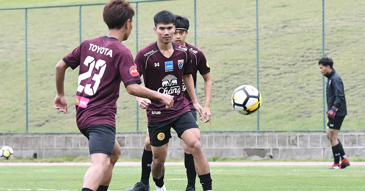 “ช้างศึก” ชุดปรีโอลิมปิกส์ลงซ้อม ก่อนดวลกับเม็กซิโก