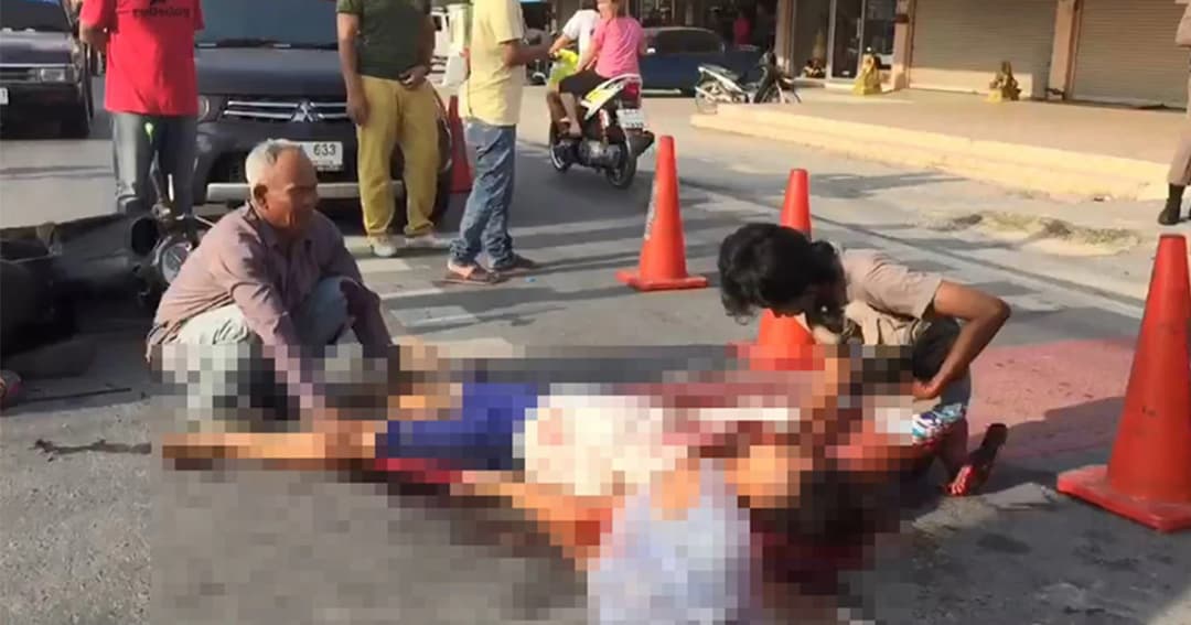 เเม่กอดศพลูกวัย 16 ปี ขี่ จยย.ล้มคว่ำ หัวฟาดถนนดับ