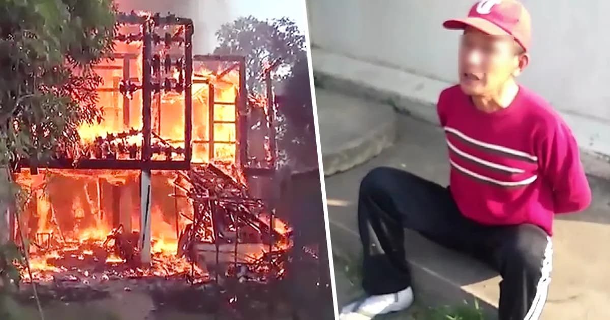 รวบหนุ่มคลั่ง! จุดไฟเผาบ้านตัวเองวอดทั้งหลัง น้อยใจพ่อแม่ไม่รัก