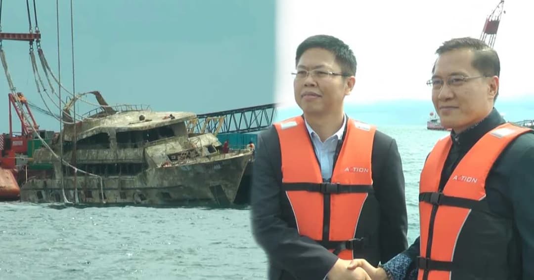 รมว.ท่องเที่ยวและกีฬา นำกงสุลใหญ่จีนลงเรือดูการกู้เรือฟินิกซ์