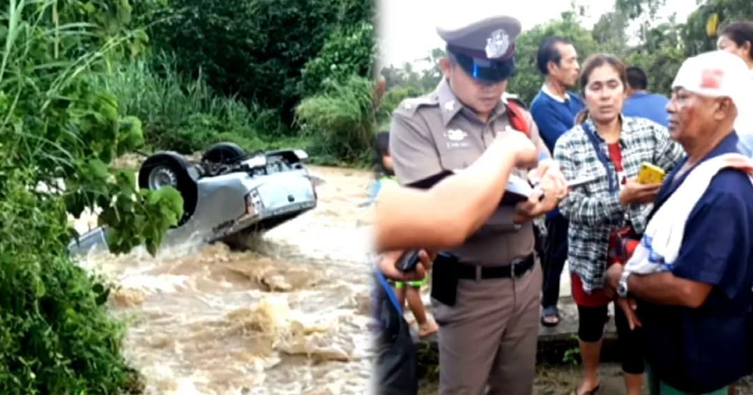 น้ำป่าทะลักพัดกระบะ 2 พ่อเฒ่าจม ระดมหาพบ 1 ยังสูญหาย 1