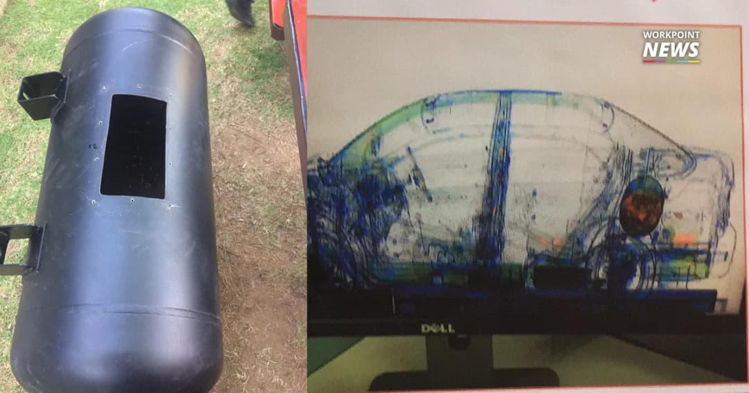 รอง ผบ.ตร. แถลงจับ 3 ผู้ต้องหาซุกยาบ้า 3 แสนเม็ดถัง NGV ตบตาเจ้าหน้าที่