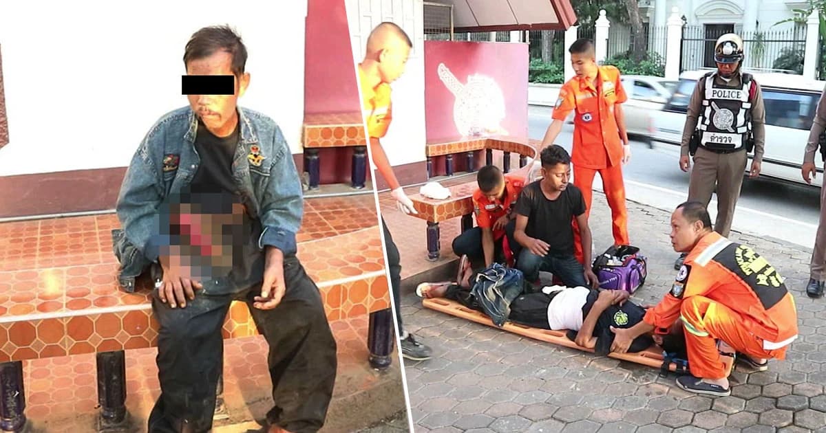 สุดเวทนา ! ตร.เร่งช่วยหนุ่มแรงงานพม่าลำไส้ทะลัก เดินตามถนนไร้จุดหมาย