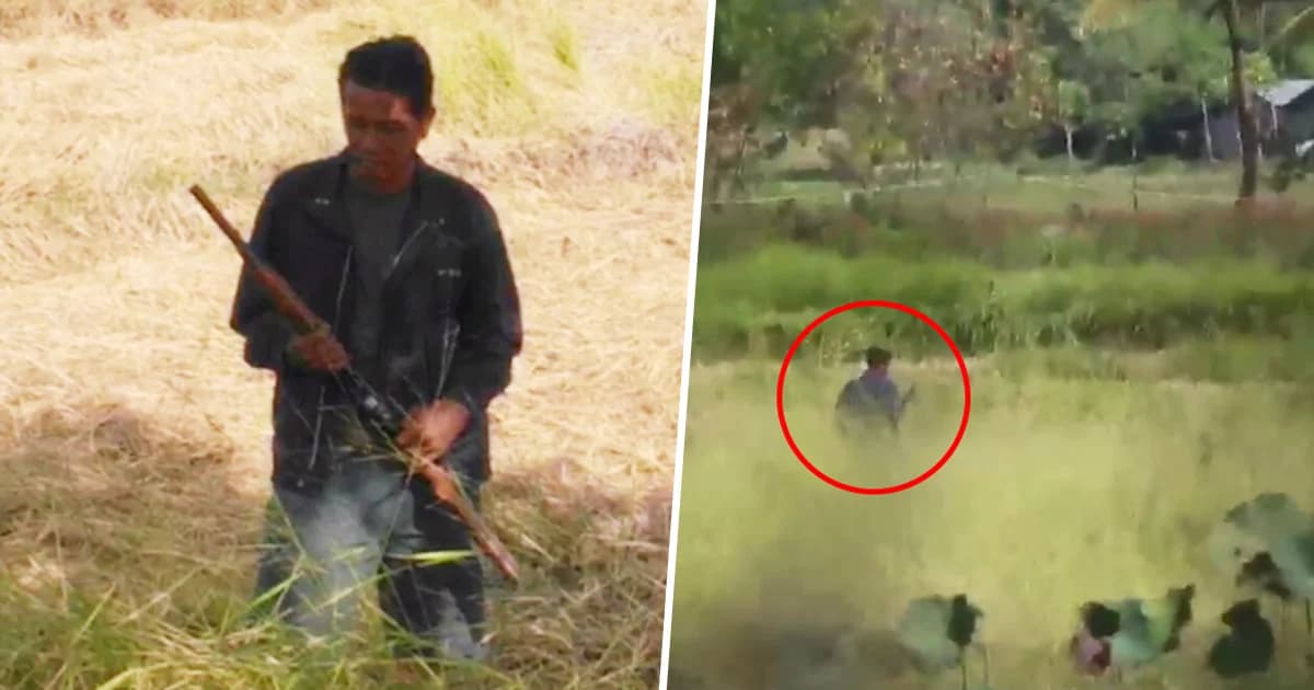 ชรบ.หึงโหด! ลูกซองยิงกิ๊กดับ ตร.ล่ากลางทุ่ง ขู่ยิงสู้-ฆ่าตัวตาย