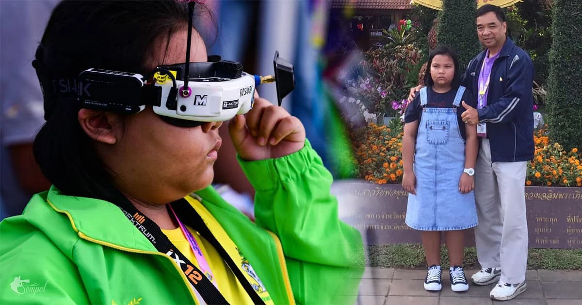 “น้องมิลค์” เด็กหญิงวัย 11 ปี คว้าเหรียญทองโดรน เจียงฮายเกมส์