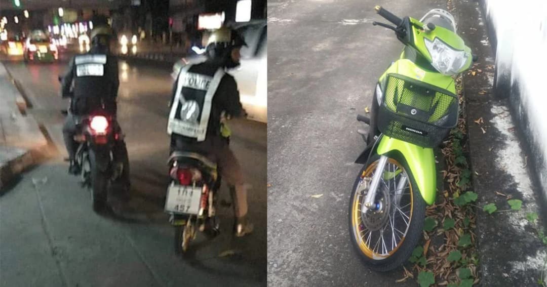 เจอแล้ว ! จยย.หายปริศนา หลังถูก “ชายแต่งกายคล้ายตำรวจ” ยึด