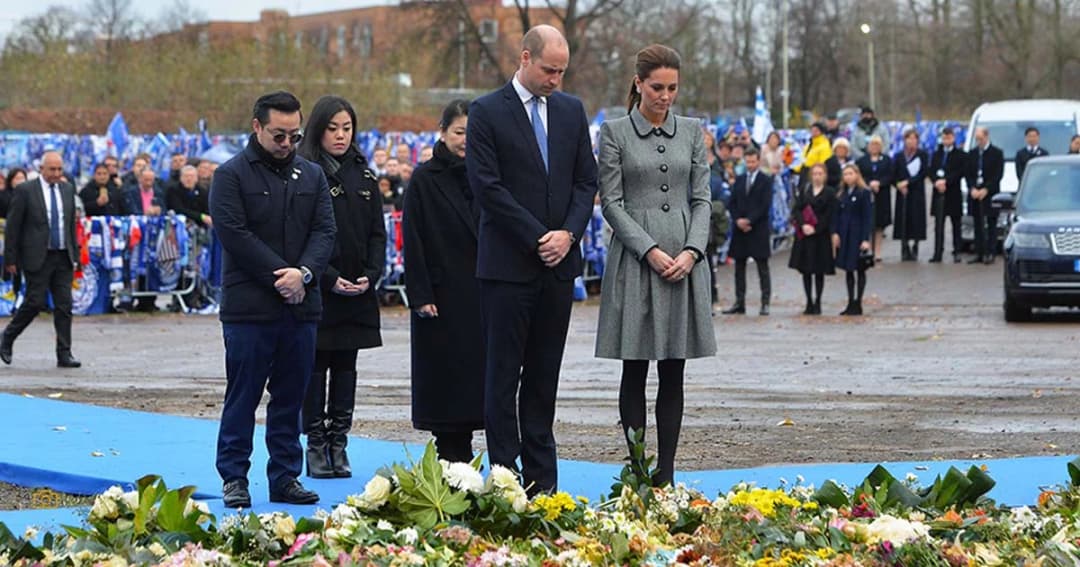 เจ้าชายวิลเลียม-พระชายา เสด็จสนามเลสเตอร์ ร่วมไว้อาลัย “เจ้าสัววิชัย”