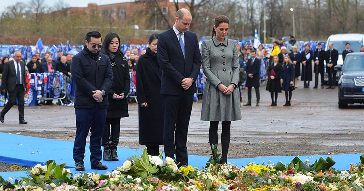 เจ้าชายวิลเลียม-พระชายา เสด็จสนามเลสเตอร์ ร่วมไว้อาลัย “เจ้าสัววิชัย”