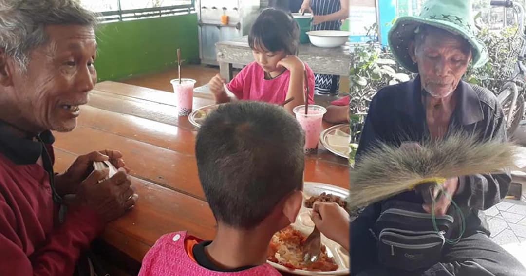 ตาวัย 71 ปี พิการไส้ทะลักหัวใจเทวดา ขายไม้กวาดแบ่งเงินช่วยเด็กยากจน