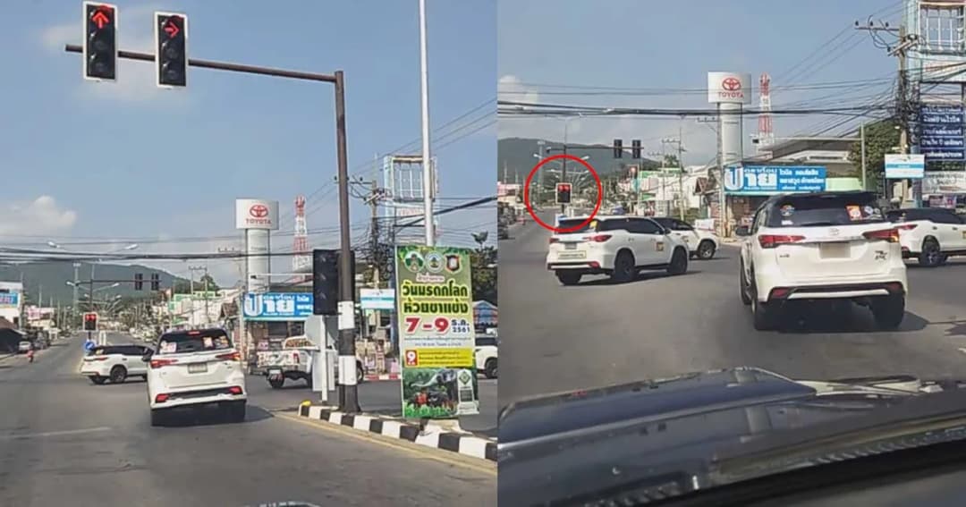 เปิดคลิป ! คาราวานฟอร์จูนเนอร์ฝ่าไฟแดง ผู้โพสต์ถาม “ประเทศอื่นมีไหมครับ แต่ประเทศกูมี”