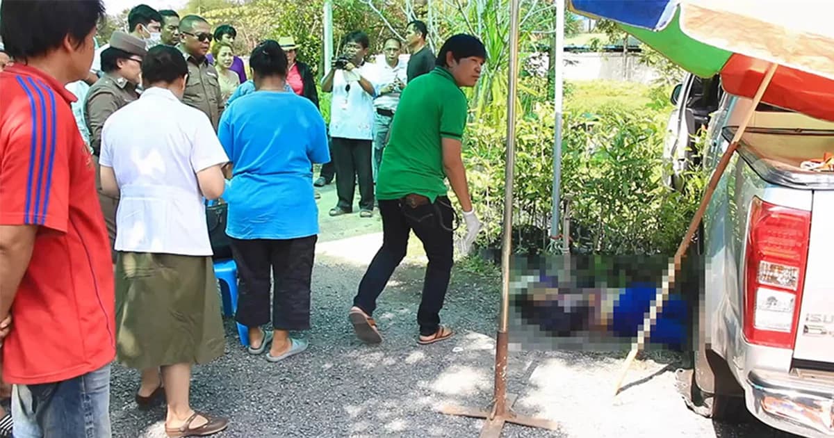 เเม่ค้าต้นไม้ นั่งถอนหญ้าหน้าร้านตัวเอง ถูกกระบะพุ่งชน ดับคาที่