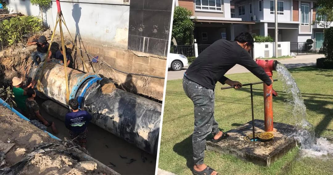 ชาวรังสิตเดือดร้อน! น้ำไม่ไหลนาน 3 วัน จนท.เร่งซ่อมท่อเมนประปา