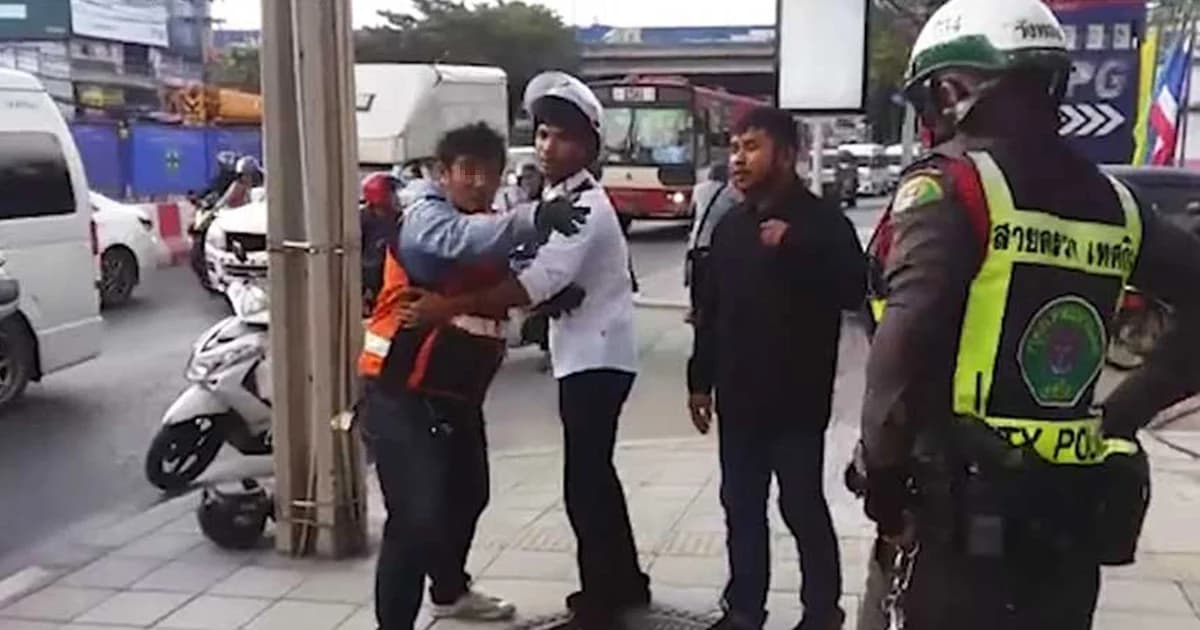 ส่งฟ้องวิน จยย.หัวร้อนใช้มีดคัตเตอร์ขู่ทำร้ายเทศกิจห้ามขึ้นทางเท้า