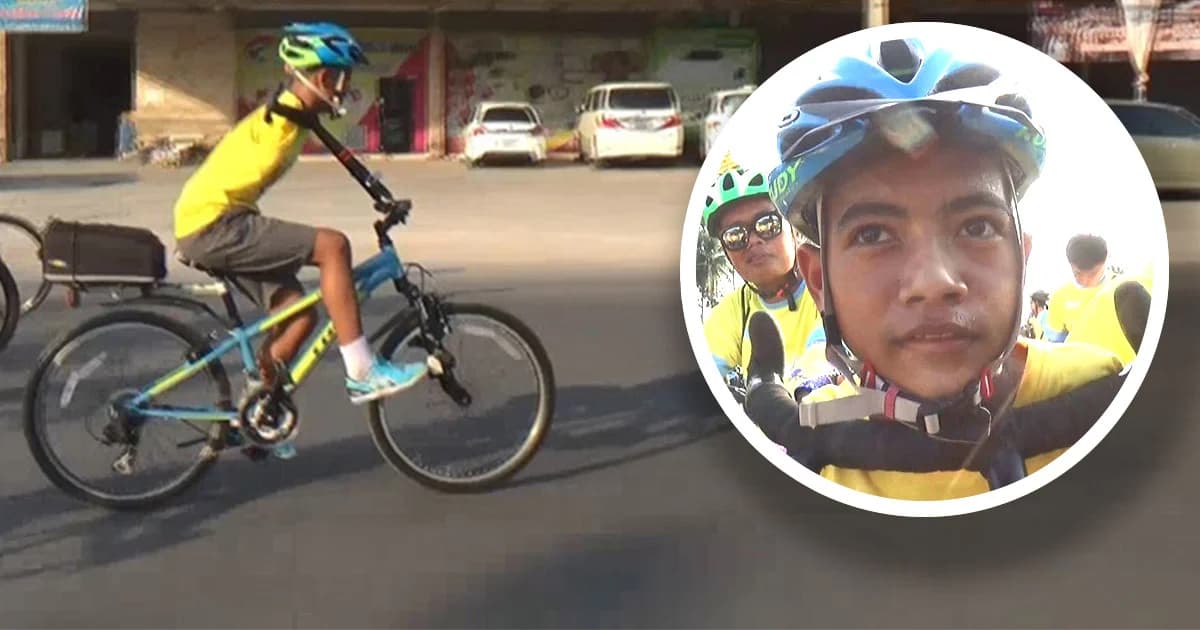 “น้องทาม” นำจักรยานพระราชทาน ซ้อม Bike อุ่นไอรัก พิษณุโลก