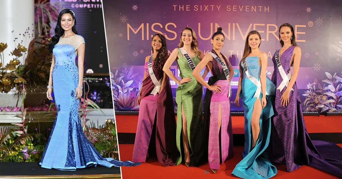 อลังการ ! สาวงามผู้เข้าประกวดมิสยูนิเวิร์ส 2018 เดินแบบอวดโฉมชุดผ้าไหมไทยในค่ำคืน “Thai Night”