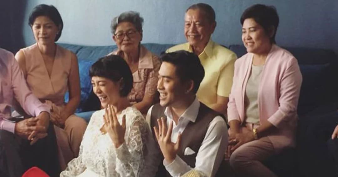 สายป่านควงแฟนหนุ่ม เข้าพิธีหมั้นแบบเรียบง่าย