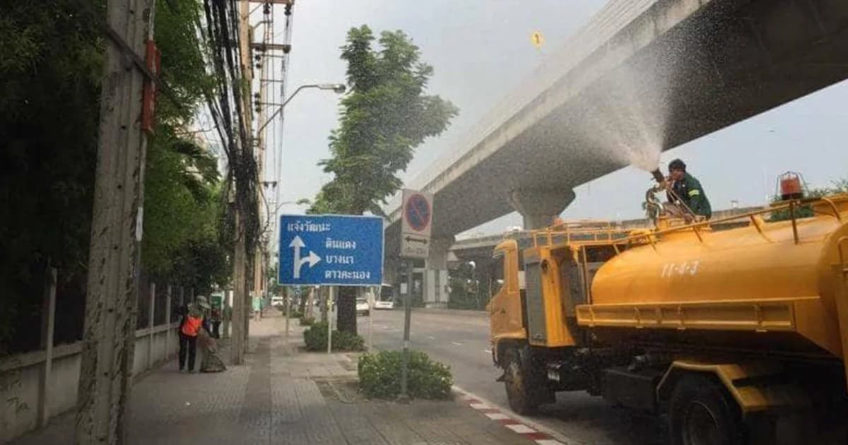 ผู้ว่าฯ กทม.สั่ง 50 เขต ฉีดพ่นละอองน้ำรอบกรุง หวังลด “ฝุ่นพิษ” เน้นจุดจราจรหนาแน่น