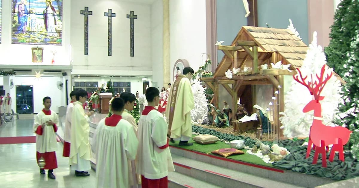 ชาวคริสต์ในไทย ร่วม “พิธีมิสซา” ขอบพระคุณสมโภชพระคริสตสมภพ