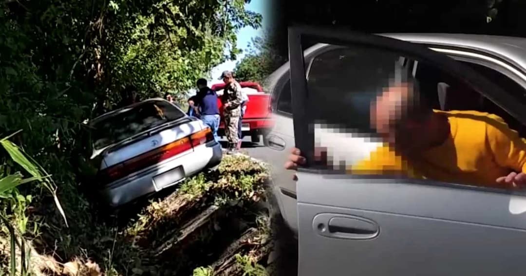 หลวงพี่ซิ่งเก๋งลงดอยสุเทพ แหกโค้งตกถนนบาดเจ็บเล็กน้อย