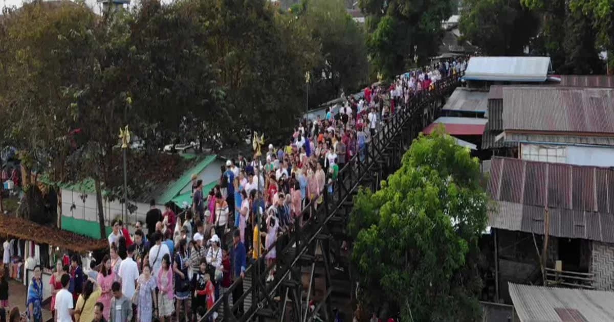 นทท.ในกาญจนบุรีไม่หวั่นแผ่นดินไหว-พบ ‘รพ.ศุกร์ศิริศรีสวัสดิ์’ มีรอยร้าว