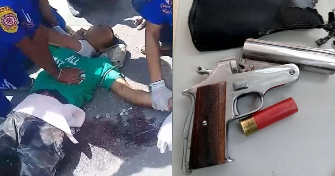 จักรยานยนต์ล้มปืนที่เหน็บเอวลั่นใส่ตัวเองเสียชีวิต