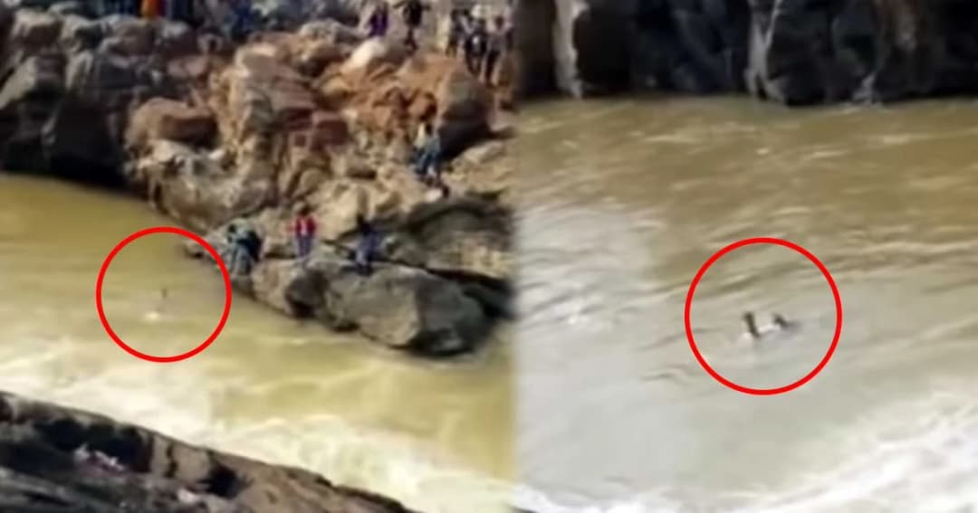 เปิดคลิป ! เด็กหนุ่มอินเดียถ่ายเซลฟี่พลาด ร่างหล่นจากโขดหินจมน้ำตกดับ