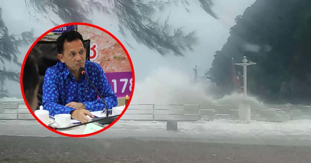 ผู้ว่าฯนครศรีฯ  สั่งอพยพประชาชน 100% ใน 6 อำเภอจุดเสี่ยงชายฝั่ง