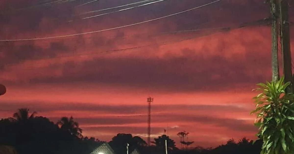 คำตอบ : ทำไมท้องฟ้าเป็นสีแดงก่ำ หมายถึงพายุกำลังจะมา