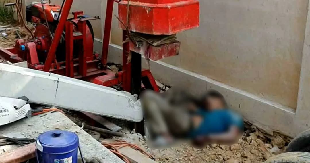 คนงานก่อสร้างเคราะห์ร้าย โดนตุ้มปั้นจั่นหนัก 1.4 ตัน หล่นใส่หัวดับคาที่