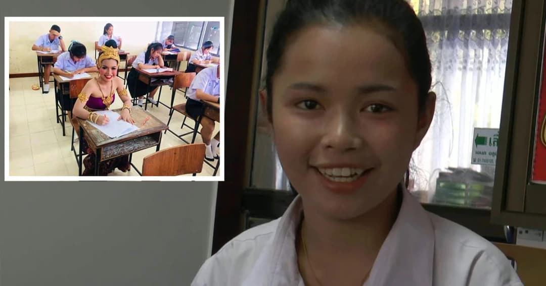 สาวน้อยเข้าสอบชุดไทย ยืนยันตั้งใจหน้าที่ครบทั้งกิจกรรมและการเรียน