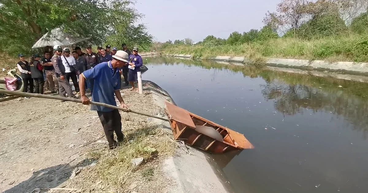 รปภ.ช็อก ! เจอศพในลังไม้ถูกหินถ่วง​ ลอยทิ้งในคลอง จ.ชลบุรี