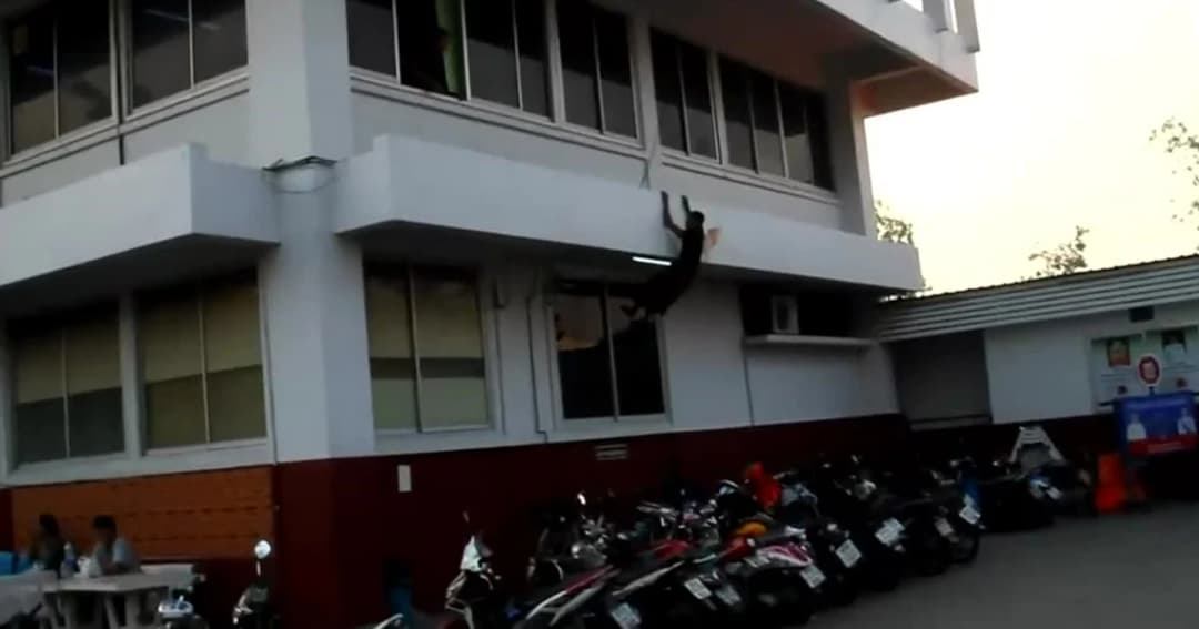 หนุ่มเมียนมาหลอนยา-กลัวอริตามฆ่า มาให้ตร.จับ คลั่งโดดตึกเจ็บ