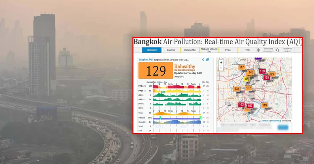 คุณภาพอากาศ 15 ม.ค. ค่าฝุ่นละอองยังทรงตัว เริ่มมีฝนใน กทม.-ปริมลฑล