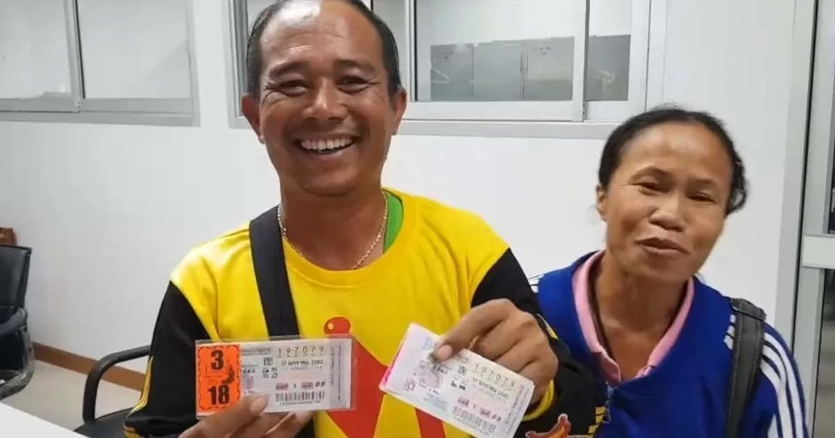 สองสามีภรรยาขายลอตเตอรี่ไม่หมด กลับเป็นใบที่ถูกรางวัลที่ 1
