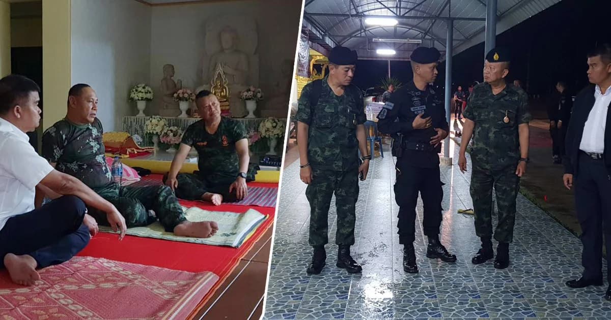 แม่ทัพภาคที่ 4 ลงพื้นที่กลางดึก นอนวัดปลอบขวัญชาวบ้าน หลังเหตุกราดยิงพระนราธิวาส