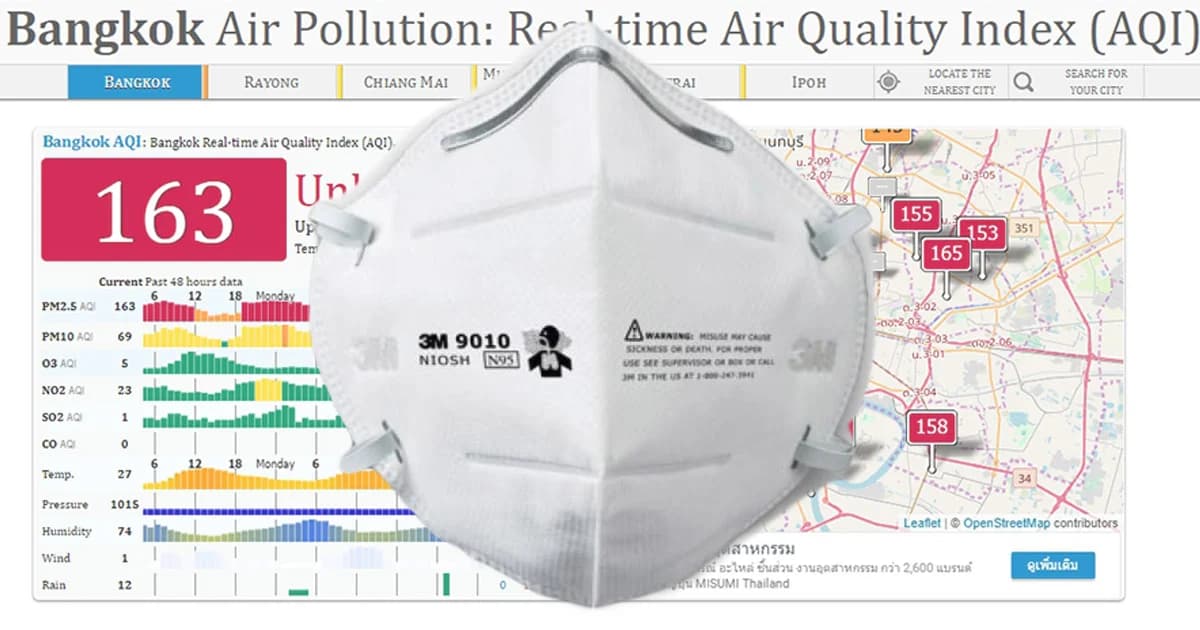 วันนี้ฝุ่นละอองมากกว่าเมื่อวาน เกินค่ามาตรฐานรวม 40 พื้นที่