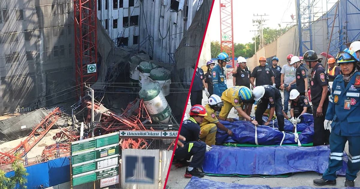 กทม.ระงับการก่อสร้างคอนโดเครนถล่ม ด้าน สปส.เร่งจ่ายสิทธิประโยชน์คนงาน