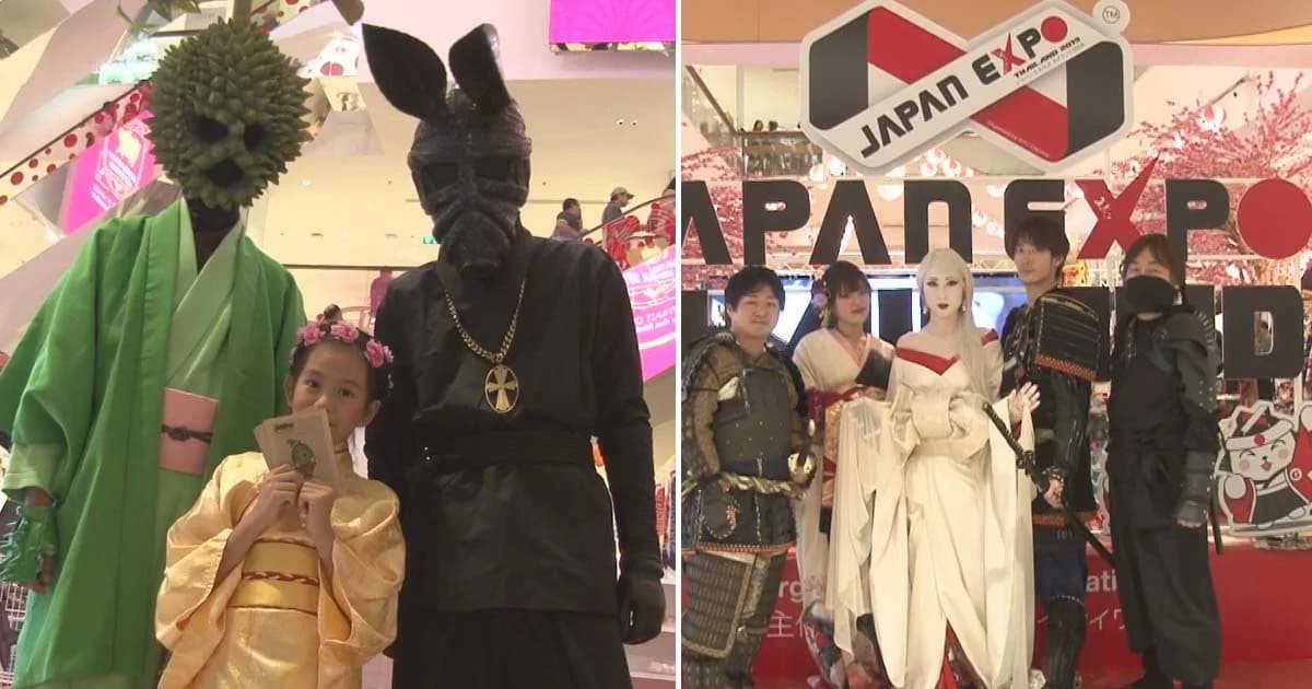 ครั้งแรก! หน้ากากจิงโจ้-ทุเรียน สวมชุดสไตล์ญี่ปุ่นในงานJapan Expo 2019