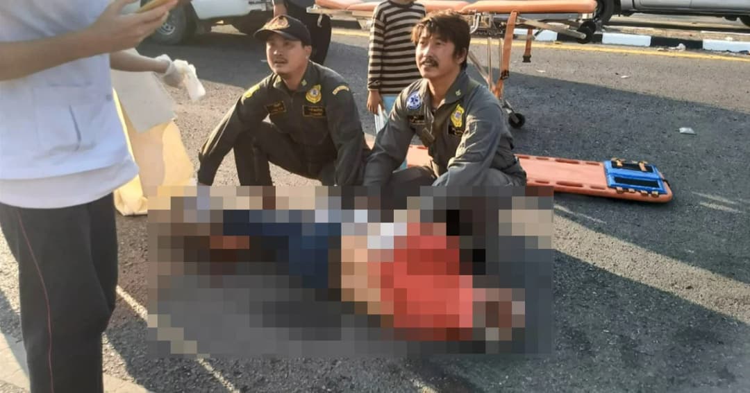 บิ๊กไบค์ พุ่งชน จยย.สองตายาย ดับ 1 เจ็บ 2