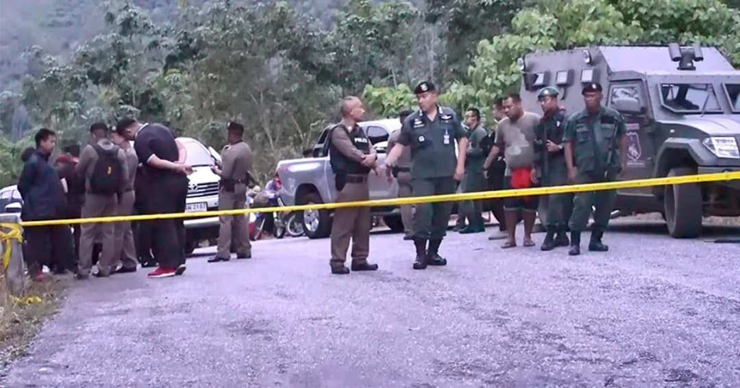 กลุ่มคนร้ายซุ่มยิง ตชด. ดับ ที่ ต.ธารโต จ.ยะลา