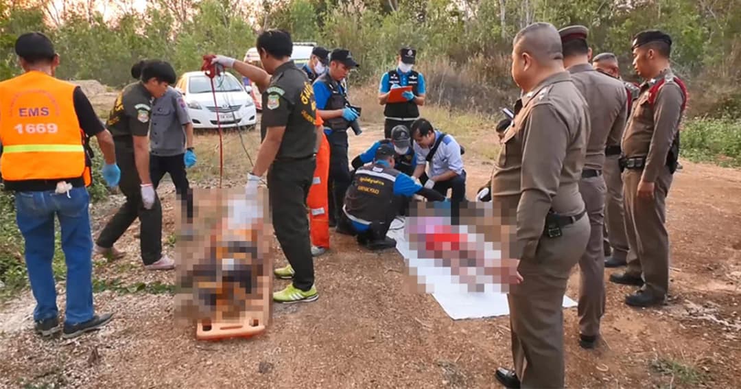 พบศพสองสามีภรรยา ผูกคอดับในไร่มันสำปะหลัง ญาติเชื่อ ไม่ได้ผูกคอตายเอง