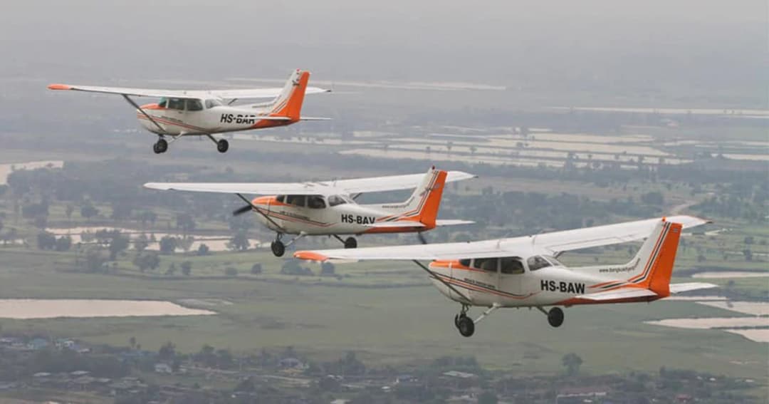 2 ก.พ.นี้ รร.การบินกรุงเทพ นำเครื่องบินเล็ก 47 ลำ พ่นน้ำลดฝุ่น PM2.5 เริ่มถ.พระรามสอง