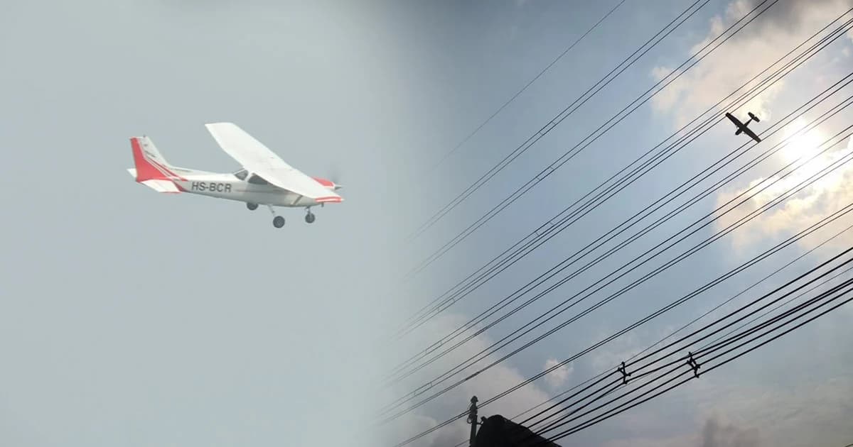 เห็นผลทันที! เครื่องบินเล็กปฏิบัติการพ่นละอองน้ำ ค่าฝุ่นย่านพระรามสอง ลดลงกว่าครึ่ง