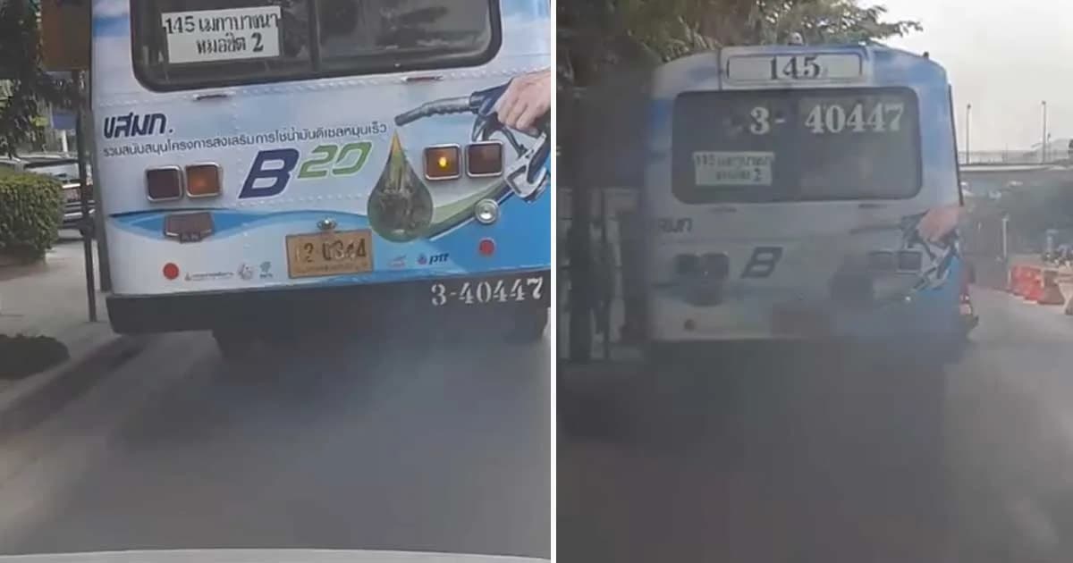 วิจารณ์สนั่น รถเมล์สาย 145 ปล่อยควันดำโขมงไม่แคร์วิกฤตฝุ่นมลพิษ