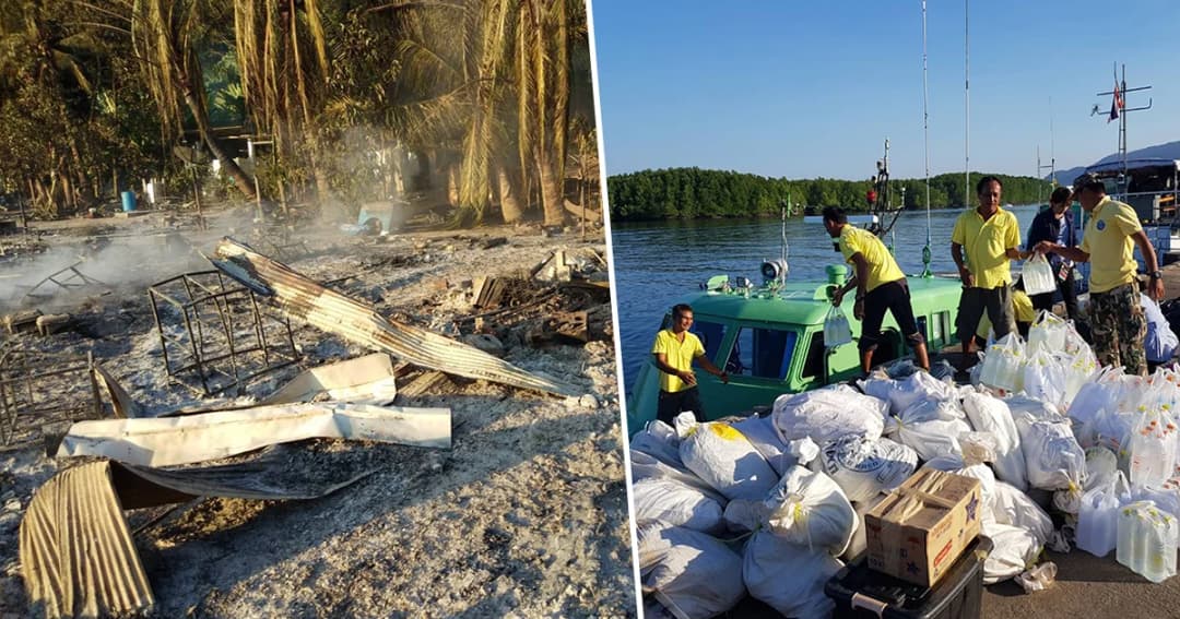 เร่งช่วยเหลือ! ชาวมอแกนเหยื่อไฟไหม้ มอบอาหาร-ที่พักชั่วคราว