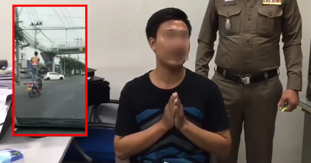 ศาลลงโทษจำคุก 2 เดือน สั่งริบรถหนุ่มวินยืนบนเบาะ