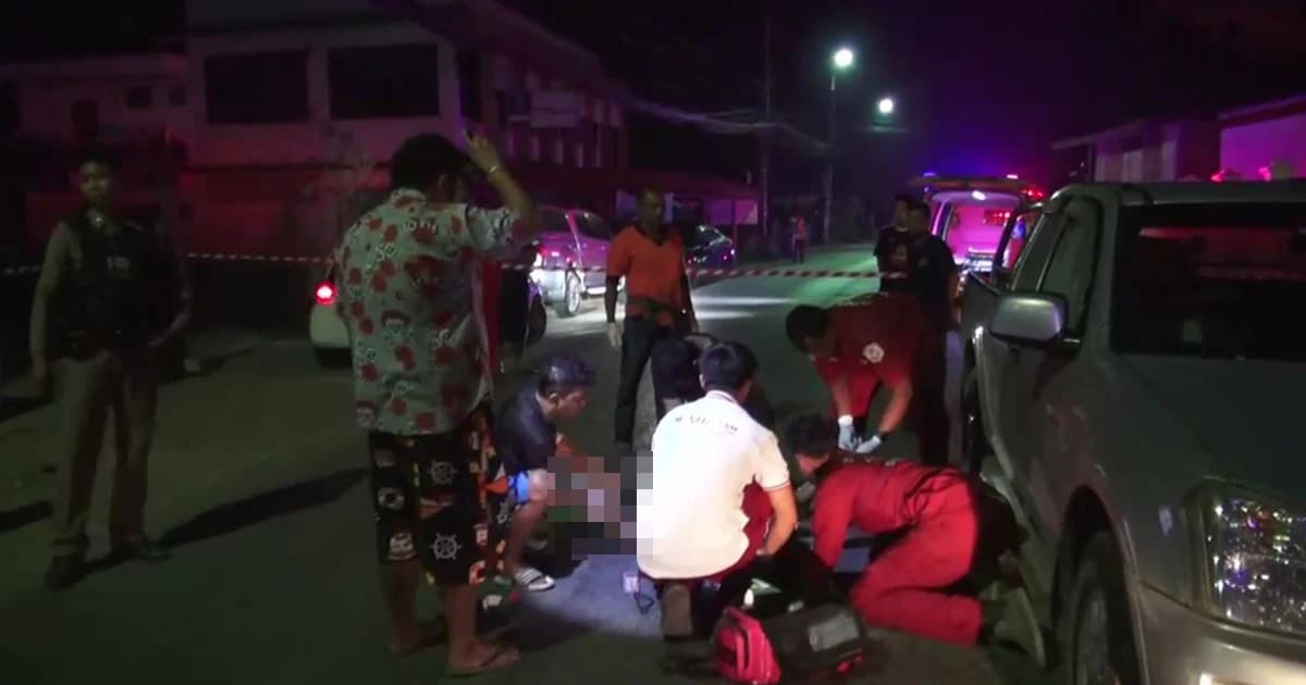 คนร้าย ขี่ จยย.ประกบยิง เสี่ยรับเหมาดับคากระบะ