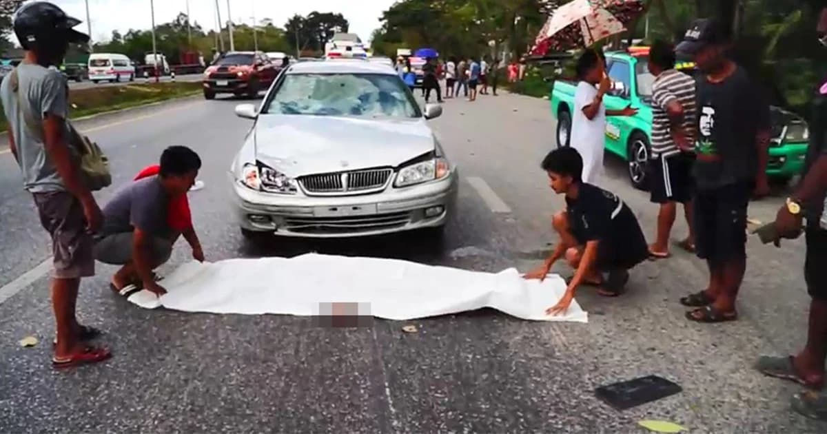 จยย. 2 สามีภรรยา ถูกเก๋งพุ่งชนร่างกระเด็น เสียชีวิตทั้งคู่